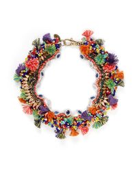 Venna | Multicolor Diana Jewel Pompom Bead Necklace | Lyst