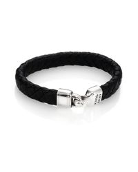 King Baby Studio | Black Braided Leather Bracelet | Lyst