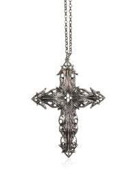 Emanuele Bicocchi | Metallic Silver Chunky Cross Pendant Necklace | Lyst
