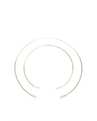 Azlee | Metallic 18k Gold And Diamonds Collar And Choker Set | Lyst
