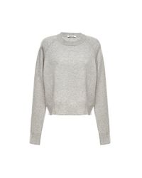 Alexander Wang | Gray Cashwool Crewneck Sweater | Lyst