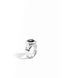 John Hardy | Black Bamboo Small Round Ring | Lyst