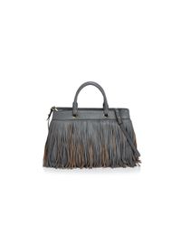 MILLY | Gray Essex Fringe Tote | Lyst
