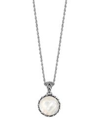 John Hardy | Metallic Classic Chain Mother-Of-Pearl Flower Round Pendant Necklace | Lyst