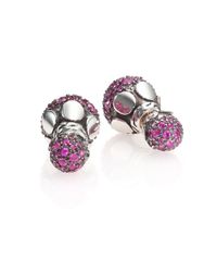 John Hardy | Dot Pink Sapphire & Sterling Silver Stud Earrings | Lyst