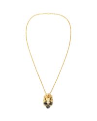 Alexander McQueen | Metallic Skull Owlet Pendant | Lyst