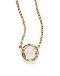 Ippolita | Metallic Lollipop Clear Quartz & 18k Yellow Gold Mini Pendant Necklace | Lyst