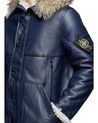 stone island shearling