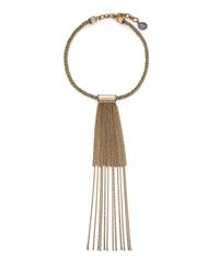 Lanvin | Metallic Cate Chain Tassel Bib Necklace | Lyst