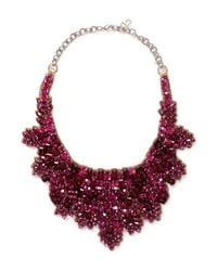 Valentino Red Crystal Embellished Satin Backing Choker