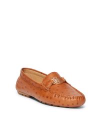 Ralph Lauren | Brown Carley Ostrich-embossed Flat | Lyst