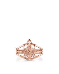 Daniela Villegas | Metallic Rose Gold Toad Skeleton Ring | Lyst