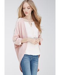 pink batwing cardigan