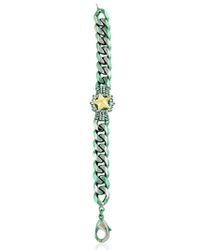 Iosselliani | Green Full Metal Jewels Bracelet | Lyst