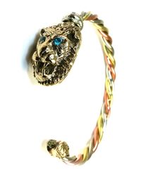Sibilla G Jewelry - Metallic Sibilla G Good Power Energy Lion Handcrafted Tricolor Braided Bangle - Lyst