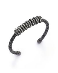 ABS By Allen Schwartz | Metallic Bitter Not Sweet Pavé Chain-Wrap Cuff Bracelet/Gunmetal-Tone | Lyst