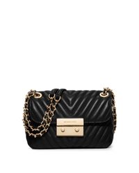 MICHAEL Michael Kors | Black Sloan Small Quilted Leather Crossbody Bag | Lyst