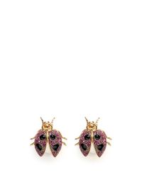 Anabela Chan | Metallic 'ladybird' Pearl Ruby Garnet 18k Yellow Gold Stud Earrings | Lyst