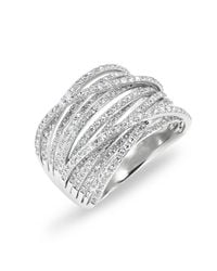 Anne Sisteron | Metallic 14kt White Gold Diamond Wire Ring | Lyst