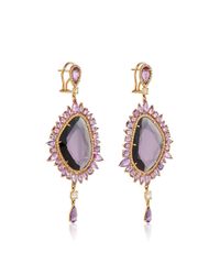 Sutra | Purple Sapphire Drop Earrings | Lyst
