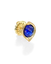 Ila & I | Blue Louisan Kyanite & 14K Yellow Gold Single Stud Earring | Lyst