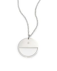 Jennifer Zeuner | Metallic Coco Diamond & Sterling Silver Semicircle Pendant Necklace | Lyst