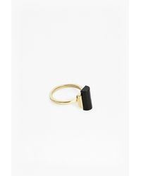 French Connection | Metallic Ring-cylinder Stone Inlay | Lyst