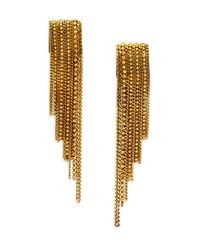 Erickson Beamon | Metallic Velvet Underground Chain Fringe Earrings | Lyst
