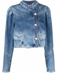 denim jacket puffy shoulders