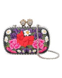 Alexander McQueen Multicolor Queen And King Floral Clutch