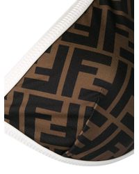 Fendi Brown Wendbarer Bikini mit FF-Muster