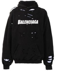 balenciaga oversized logo hoodie