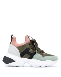 Hogan HXM4290AN51 Sneaker Groen Combinatie bestel je online bij  www.via-andres.nl/