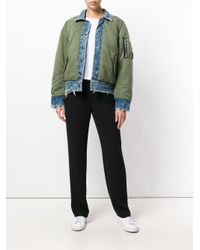 amiri denim bomber jacket