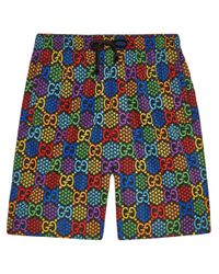 Costume da bagno con stampa GG Psychedelic da Uomo di Gucci in Nero | Lyst