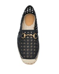 Gucci Leer Geweven Espadrilles in het Zwart voor heren - Lyst