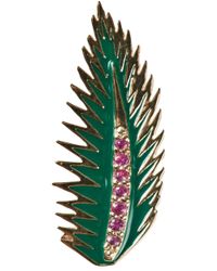 Alison Lou | Metallic Palm Leaf Earring | Lyst