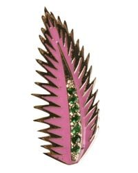 Alison Lou | Metallic Palm Leaf Earring | Lyst