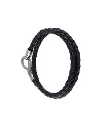 Tod's | Black Tods Braided Bracelet for Men | Lyst