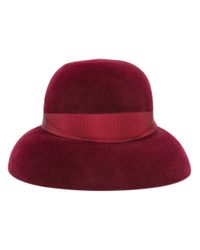 Borsalino Wool 'audrey' Hat in Red | Lyst