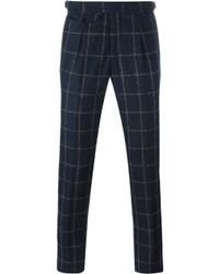 Incotex Wool 'slim-fit Pattern 30' Trousers in Blue for Men | Lyst