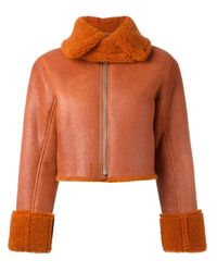 yeezy orange shearling