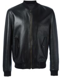 versace leather bomber jacket