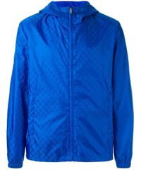 Gucci Synthetic Gg Supreme Windbreaker in Blue for Men - Lyst
