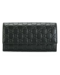 Gucci Signature Continental Wallet in Black - Lyst