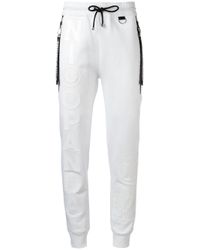 Nicopanda White Classic Joggers