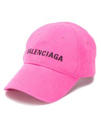 Cappello da baseball ''Balenciaga in Cotone di colore Rosa | Lyst