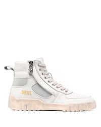 Sneakers alte S-RUA MID SKDIESEL in Pelle da Uomo colore Grigio | Lyst