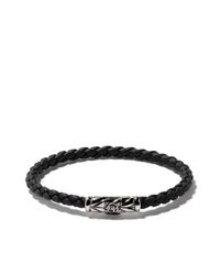 David Yurman ゴム Chevron ブレスレット カラー ブラック メンズ Lyst