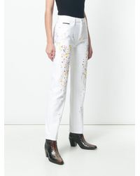 calvin klein painted jeans